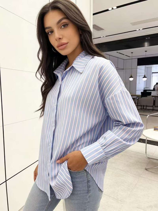 CAMICIA A RIGHE OVERSIZE