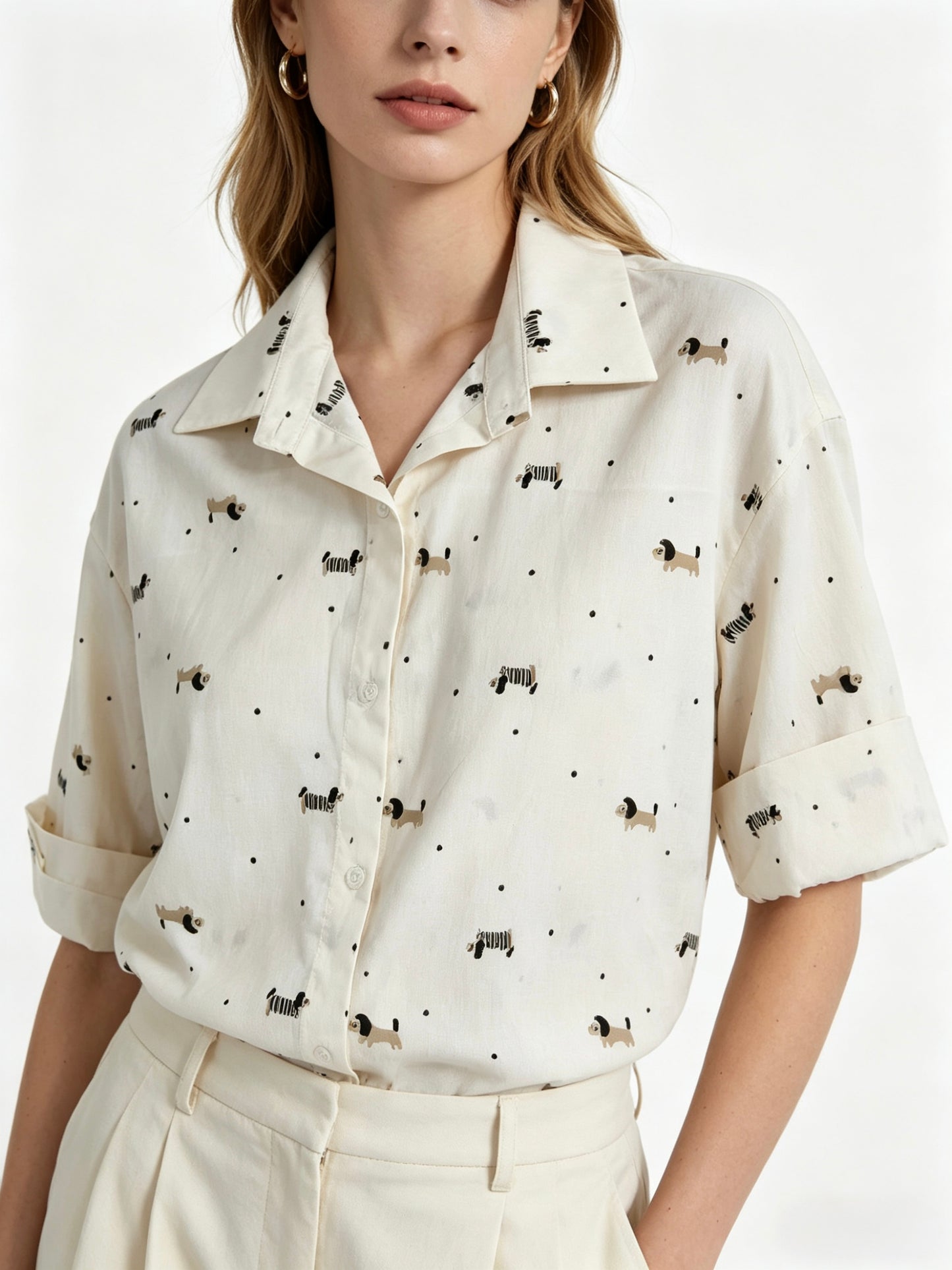 CAMICIA DI COTONE CON STAMPA