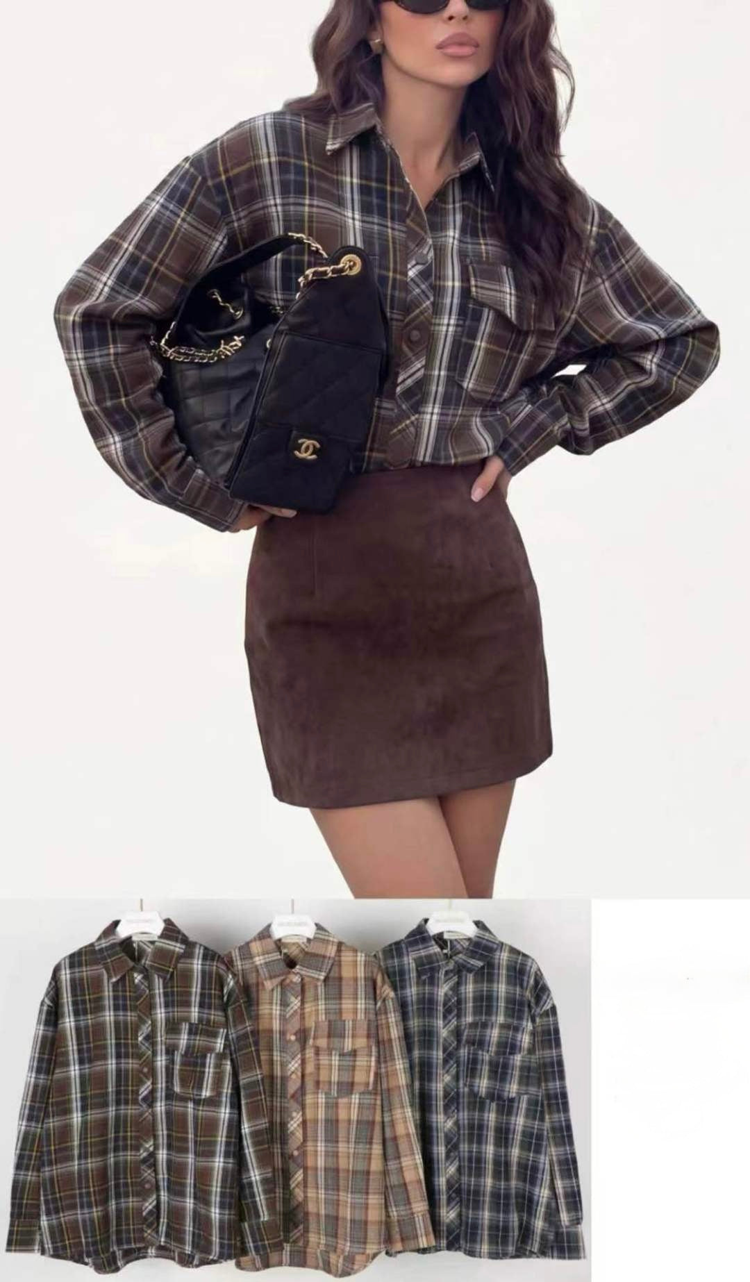 CAMICIA A QUADRI OVERSIZE