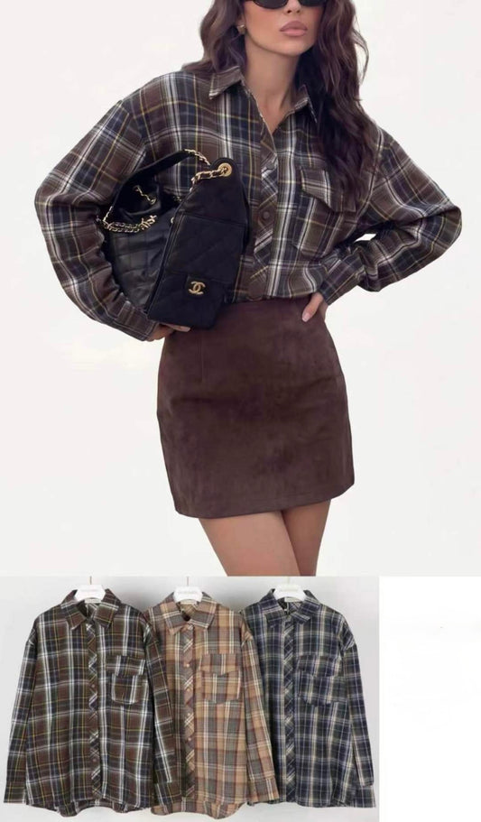 CAMICIA A QUADRI OVERSIZE