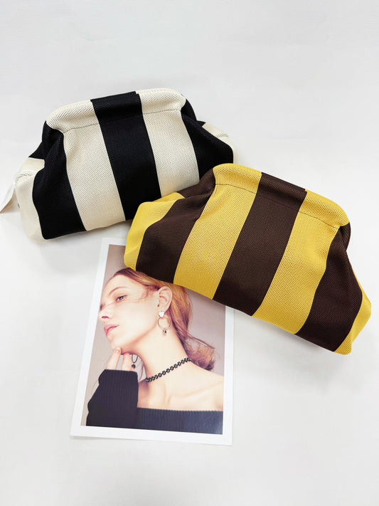 BORSA DI TESSUTO A RIGHE