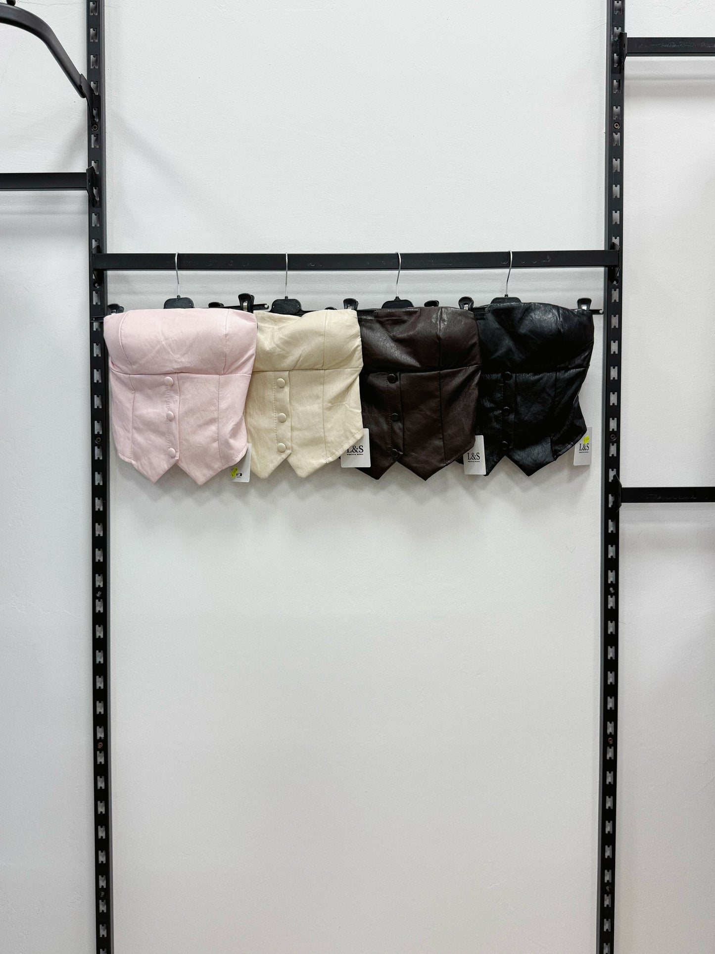 TOP A FASCIA IN ECO PELLE