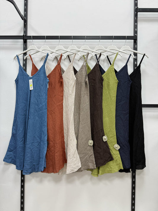 VESTITO 100% DI LINO LUNGHEZZA ALLA GINOCCHIO