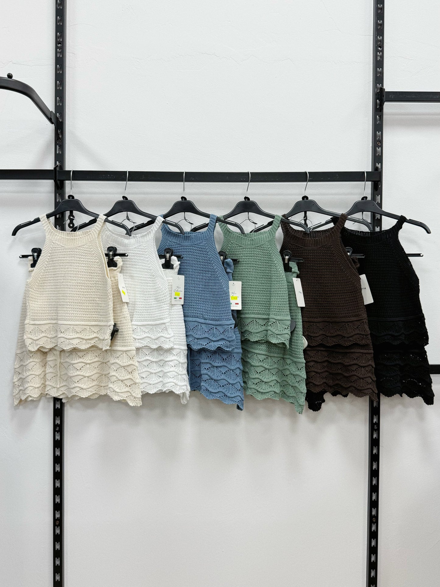 COMPLETO TOP E MINI GONNA IN TRECCIATO