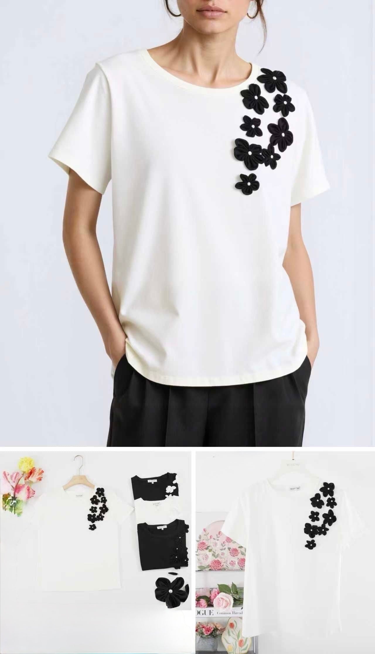 T-SHIRT CON FIORI