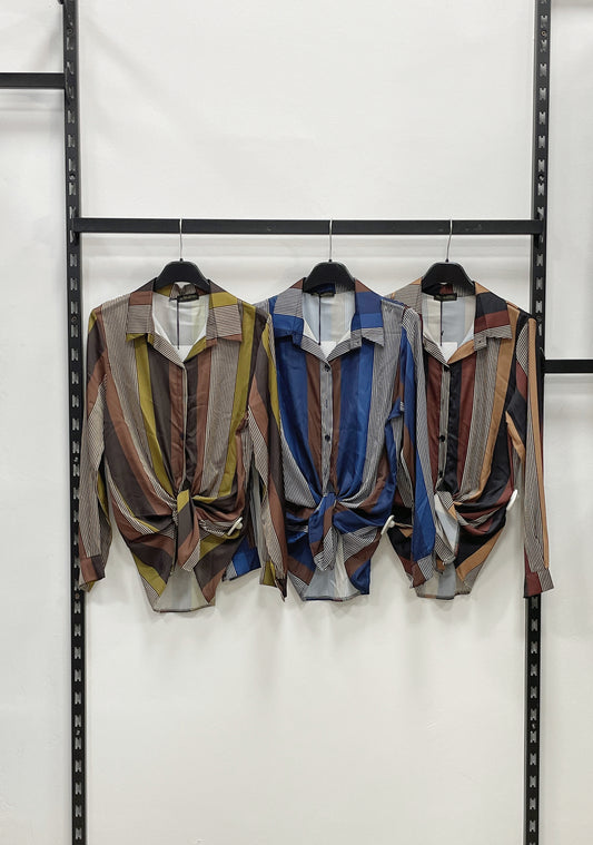 CAMICIA DI RASO A STRISCE