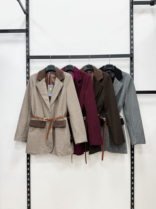 GIACCA IN PANNO CON CINTURA