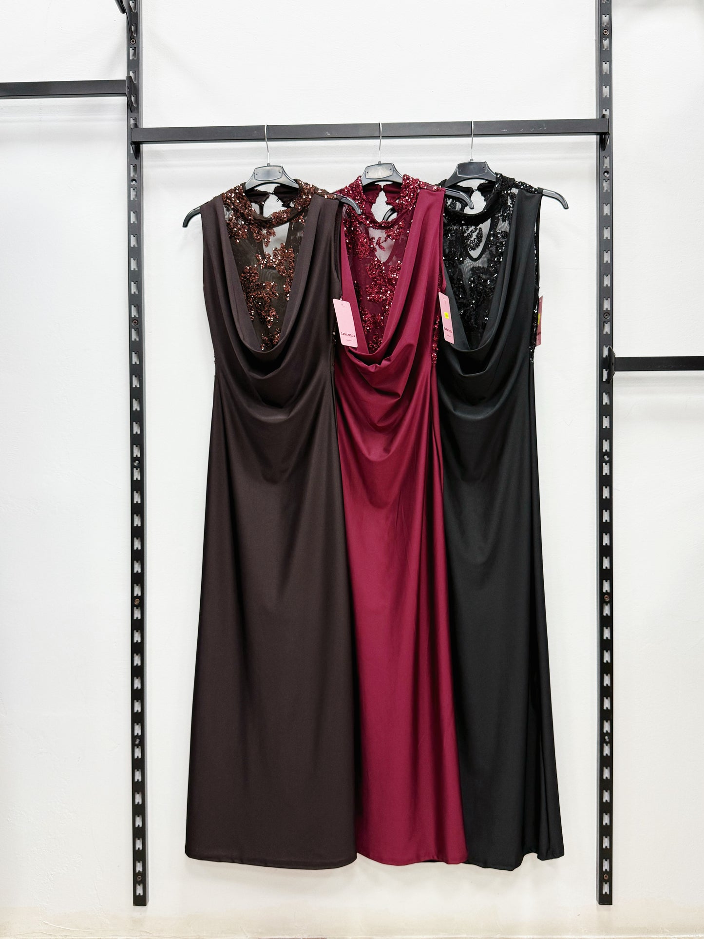 VESTITO LUNGO CON PAILLETTES