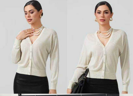 CARDIGAN LUREX