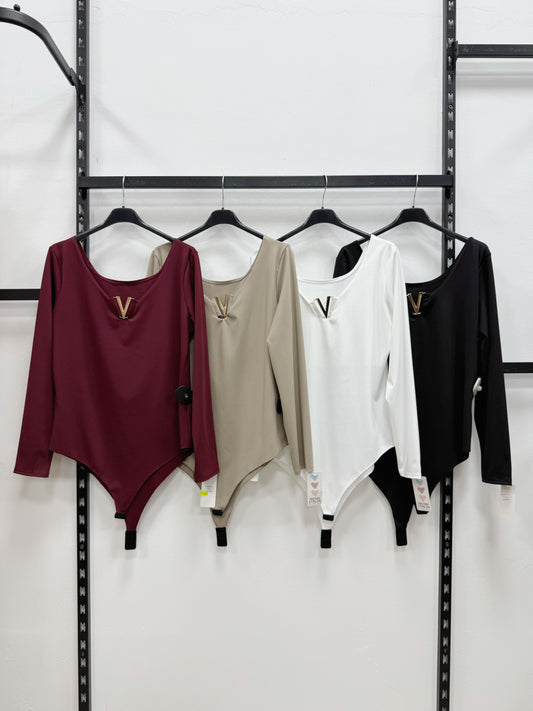 BODY A SCOLLO ROTONDO TAGLIA CURVY