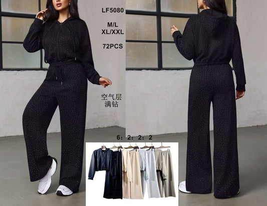 TUTA PELPA CORTE E PANTALONE A GAMBE LARGHE