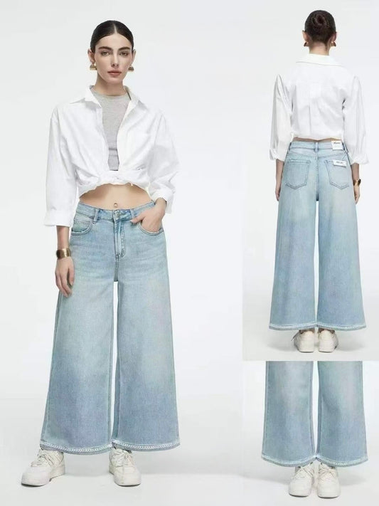 JEANS A WIDE LEG ALLA CAVIGLIA