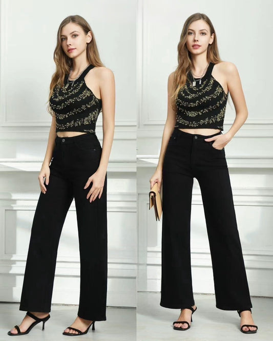JEANS A PALAZZO NERO