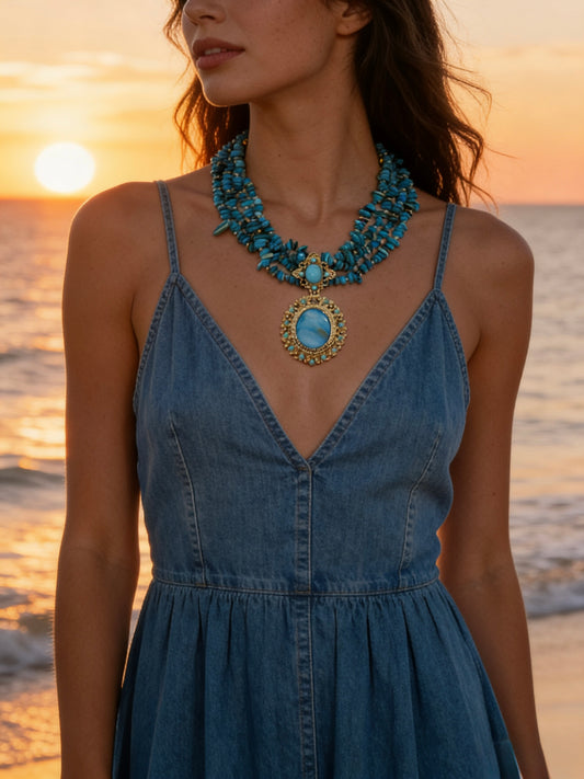 COLLANA A GIROCOLLO DI MADREPERLA