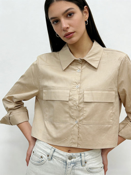 CAMICIA CORTA CON TASCHE