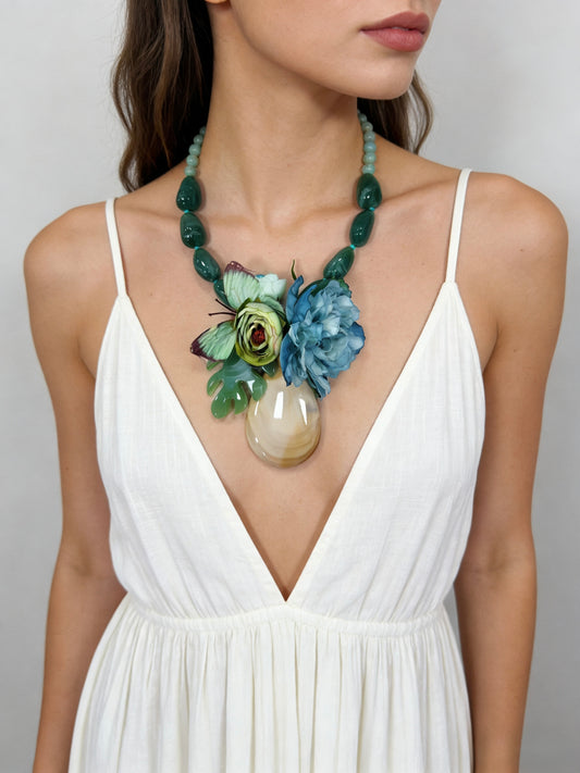 COLLANA A GIROCOLLO DI FIORI