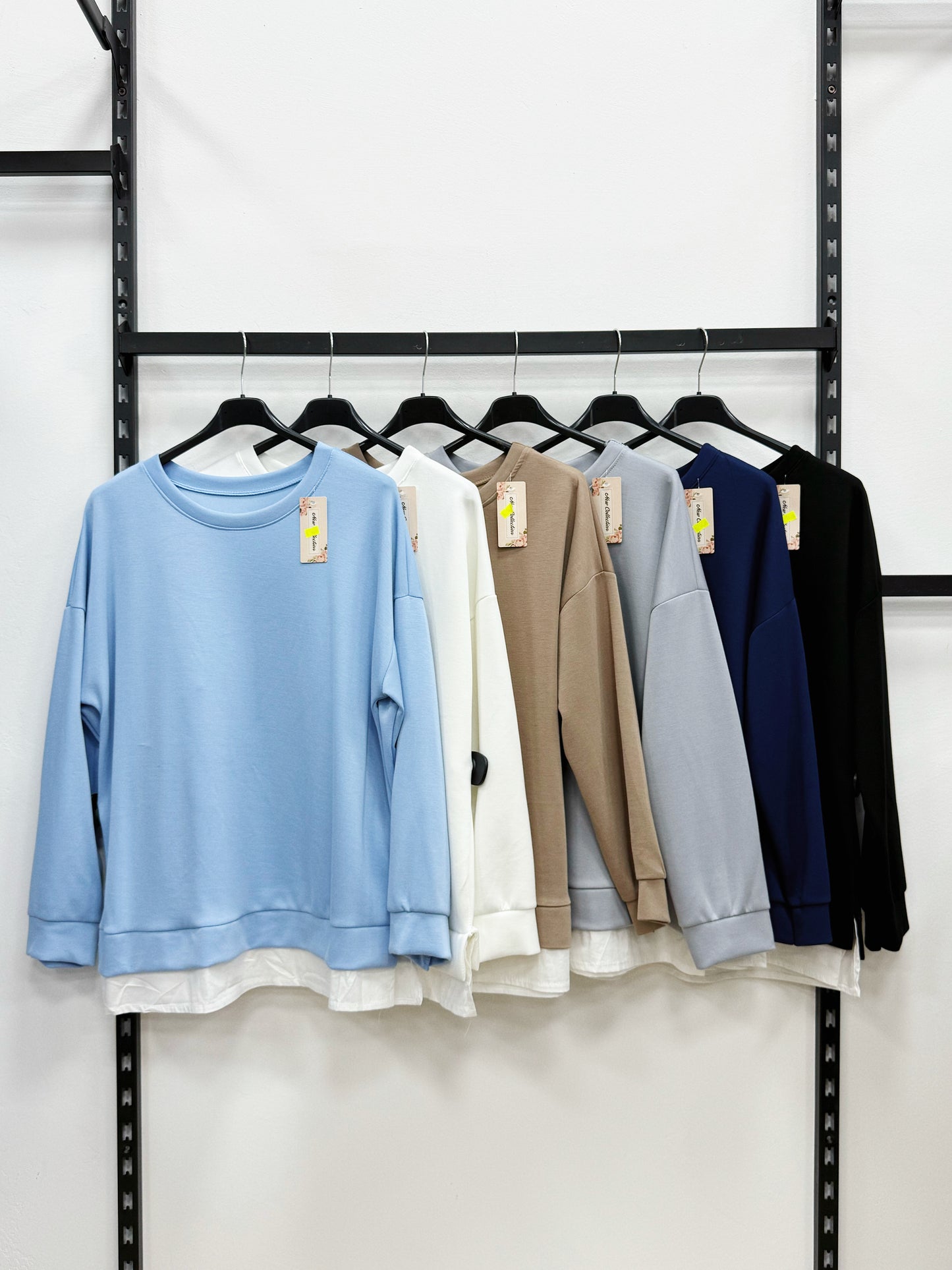 FELPA SOTTO TESSUTO BIANCA TAGLIA CURVA