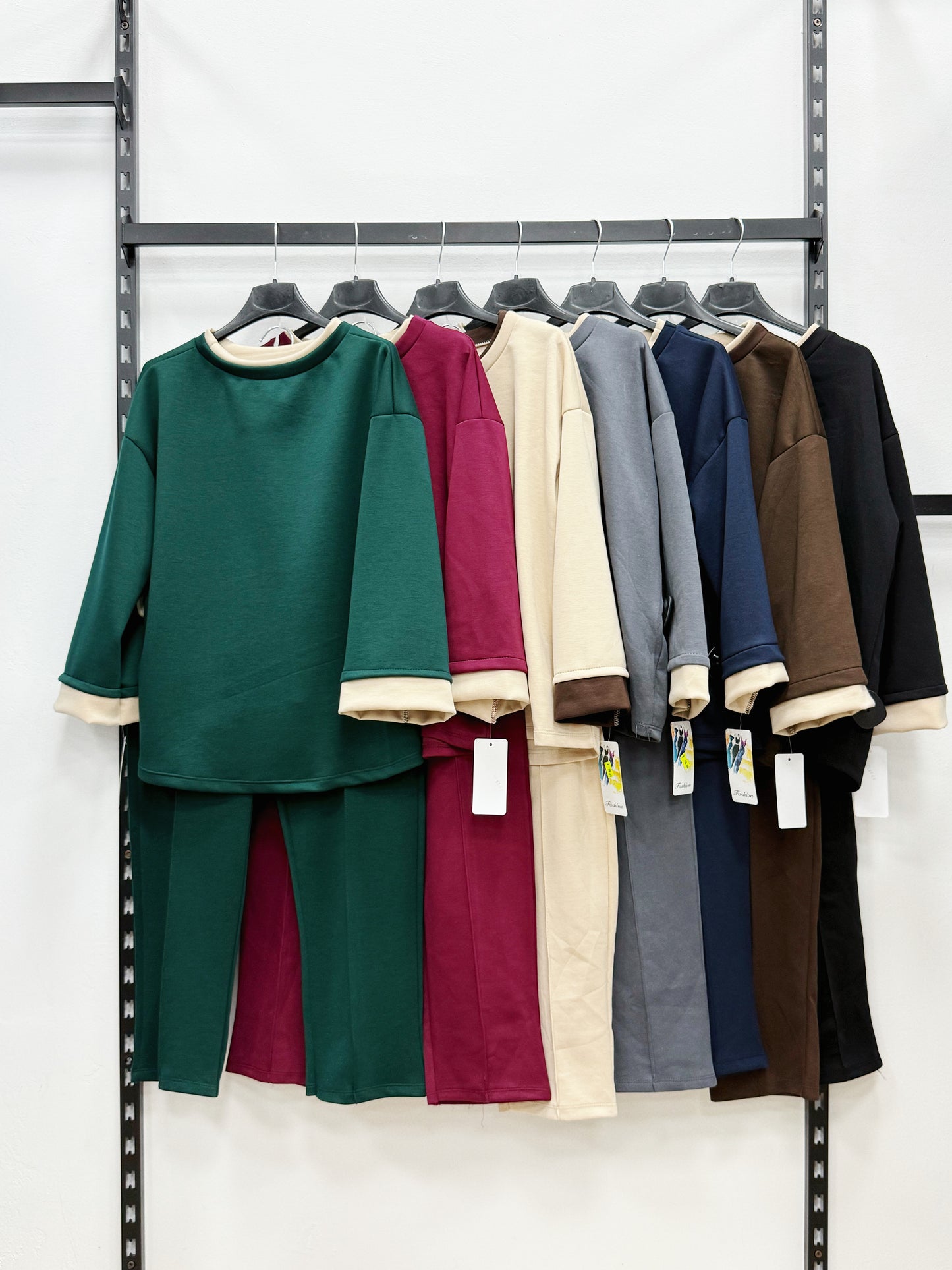 TUTA COMPLETA FELPA A MANICHE 3/4 E PANTALONE