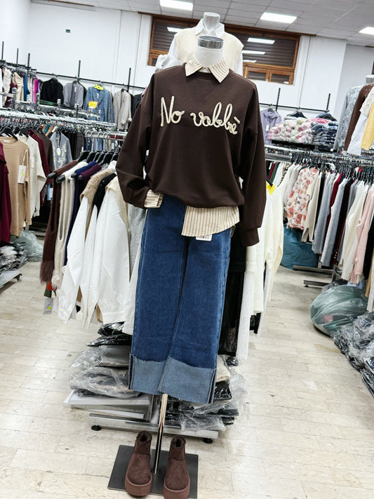 FELPA ALL’INTERNO FELPATA SCRITTA NO VABBÈ