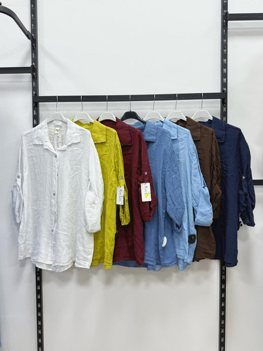 CAMICIA 100% Di LINO TAGLIA CURVY