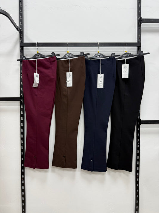 PANTALONE TROMBETTA CON ELASTICO IN VITA TAGLIA CURVY