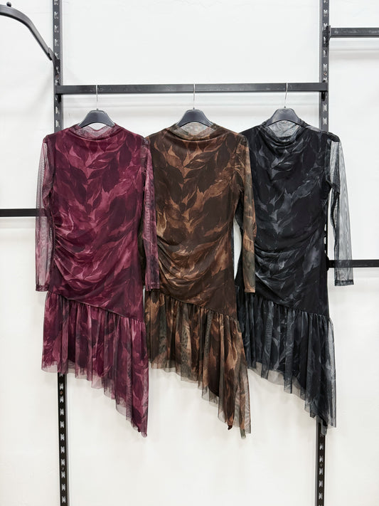 VESTITO DI TULLE CON DISEGNI