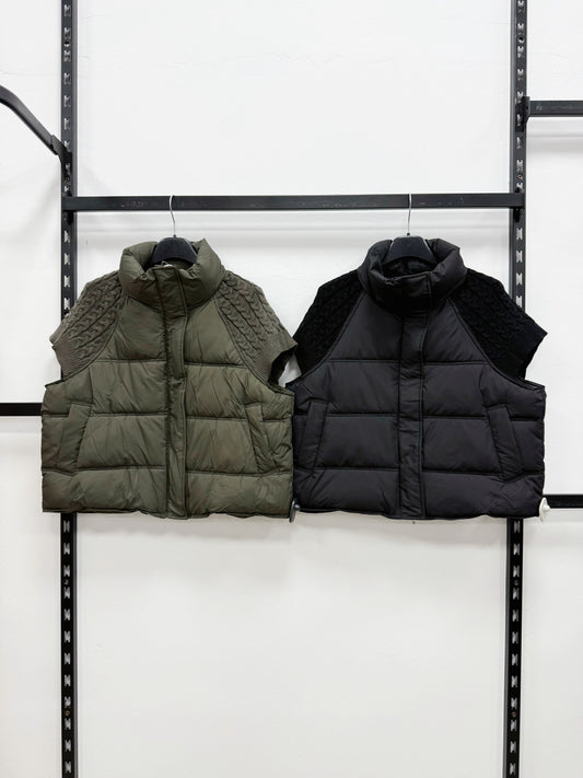 GILET IMBOTTITA A MANICHE CORTE