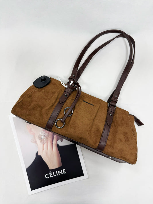 BORSA ENRICO COVERI SCAMOSCIATA A MANIGLIE LUNGHE