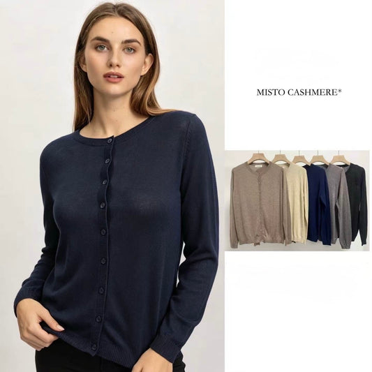 CARDIGAN BASIC MISTO CASHMERE
